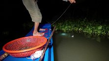 越南人捕鱼真牛，几百个鱼钩丢下水，到了深夜，捕获多条大肥鱼！