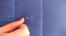 缝补技巧：羽绒服划破了，也可以这样补，实用又美观