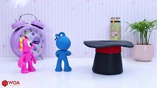 儿童卡通片：萌萌哒小泥人表演魔术