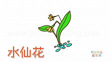 植物简笔画大全，画非常漂亮的水仙花简笔画
