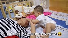 穿尿不湿的人爸爸也敢惹宝宝：还想不想睡觉了！