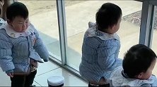 非常时期不能出门，大清早三胞胎就在阳台上晒太阳，不给国家添乱