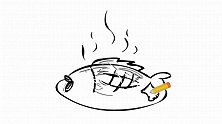 35秒教你画一道香喷喷的菜：蒸鱼，打开一看差点流口水
