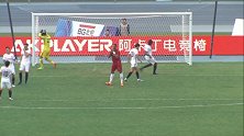戈武一过二送上倒三角传球 吕征拔脚怒射高出横梁