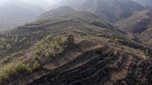 航拍河北张家口怀来县庙港、石洞村烽火台