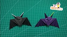 蝙蝠折纸方法，翅膀张合非常逼真