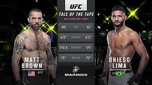 UFC on ESPN25期：马特-布朗VS迪亚哥-利马
