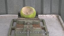 喷砂的威力有多大，老外测试喷砂机，西瓜这回遭殃了