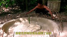小伙就地取材，给流浪小海龟搭建豪华池塘，这手艺太牛了！