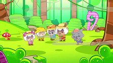 喜羊羊与灰太狼：霸王花是臭的，把羊羊们熏到了，这也太难闻了