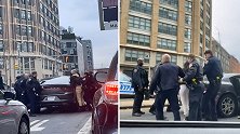 纽约一盗窃团伙从商店偷走名牌服饰 逃跑时被警方拦截逮捕