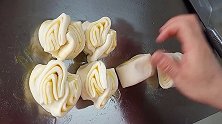 真是牛人啊，店里新来的面点师做花卷，这手法我自愧不如
