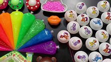 气球小饰品，小房子彩泥，裱花袋亮粉泥，胡萝卜泥，混合史莱姆