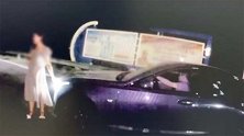 广西钦州：危险！夫妻吵架，男子高速路上扔下老婆驾车离去
