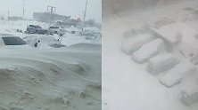 黑龙江局地积雪已达42厘米：大风挟雪花漫天飞舞，城市一片雪白