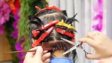 阿姨头发花白剪来剪去还是不想染，发型师直接剪成短波波年轻多了
