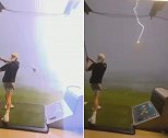 美国：一少年练习高尔夫时，打出的高速球被闪电击中