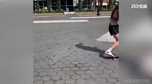 秀儿是你吗？瑞秋小姐姐教你怎么玩街头滑板 一个细节体现高招