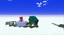 我的世界MC动画：冰雪女皇VS泰坦僵尸骷髅将军泰坦末影人