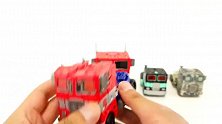 5辆不同大小的擎天柱卡车汽车机器人模型玩具组装