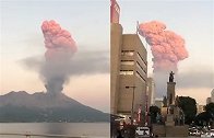 日本樱岛火山剧烈喷发 喷射高度达5500米