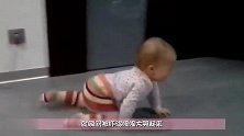 宝宝被吸尘器吓哭，撅起屁股要逃跑，接下来一幕也太搞笑了