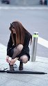 腿长的小姐姐怎么穿鞋都很优美捕捉身边的美 街拍 大长腿