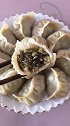 山野菜馅大蒸饺，做法在上一个视频