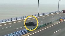 轿车高速突然爆胎，旋转一周后完美停车，车技堪比舒马赫！