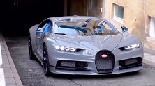 一头5000万的水泥灰的布加迪Chiron出笼了改装车 超级跑车