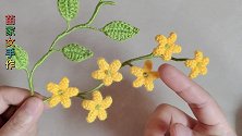 教你用毛线钩织漂亮的小野花，2分钟学会，5分钟完成