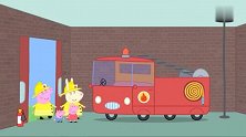 小猪佩奇：火警电话响了，兔妈妈很紧张，被吓的到处跑