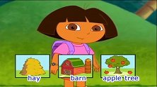 爱探险的朵拉：小猪躲在草垛，朵拉仔细辨认，小猪藏在哪个里面