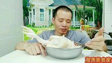 河南三黄鸡降价，小伙海涛做砂锅鸡，出锅肉脱骨，适合老人小孩吃