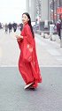 中国红汉服小姐姐