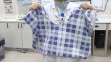 广西桂林：护士为病人缝制特殊围脖保暖 缝断了4根针