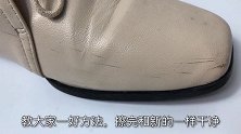 皮鞋有划痕别急着扔，鞋店老板教我一招，修复划痕让皮鞋更光亮