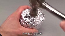 日本铝箔球挑战很火美国达人用黄金打造金箔球，太厉害了
