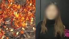 甘肃一女子在火锅料碗发现蠕动活虫 店家：没打过农药 很正常