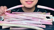 吃冰冻湖北洪湖美食“鸡头梗”，听不一样的咀嚼音！