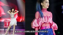 黄圣依一身金黄色“液体裙”亮相时装周，简直就是美人鱼