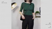 条纹单品看得人眼花缭乱，学会搭配技巧，穿得好看又时髦