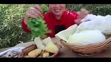 胖妞做麻辣烫，让人垂涎欲滴，吃完1盆，还嫌不过瘾