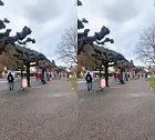 瑞士因特拉肯的秋天，阿尔卑斯山脚下的街道，住在这里一定能长寿