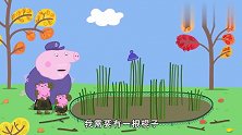 小猪佩奇：猪爷爷笨手笨脚，居然自己也掉进了池塘