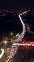 五一凌晨 G40高速往崇明南通方向堵至上海浦西 归家路漫漫 车流似灯火长龙 夜归人辛苦了 上海 五一