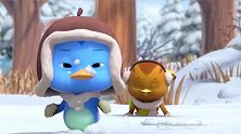 萌鸡小队：小睡鼠不想冬眠，要和萌鸡一起玩雪球大战
