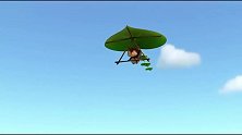 萌鸡小队：麦奇看到小松鼠在天上飞，欢欢乘着滑翔机飞上天了！