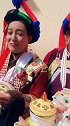 云南。梅里雪山下藏家婚礼。美丽新娘。