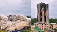 广东一在建违建楼盘被强制爆破：曾致8名工人死亡 5人接受调查